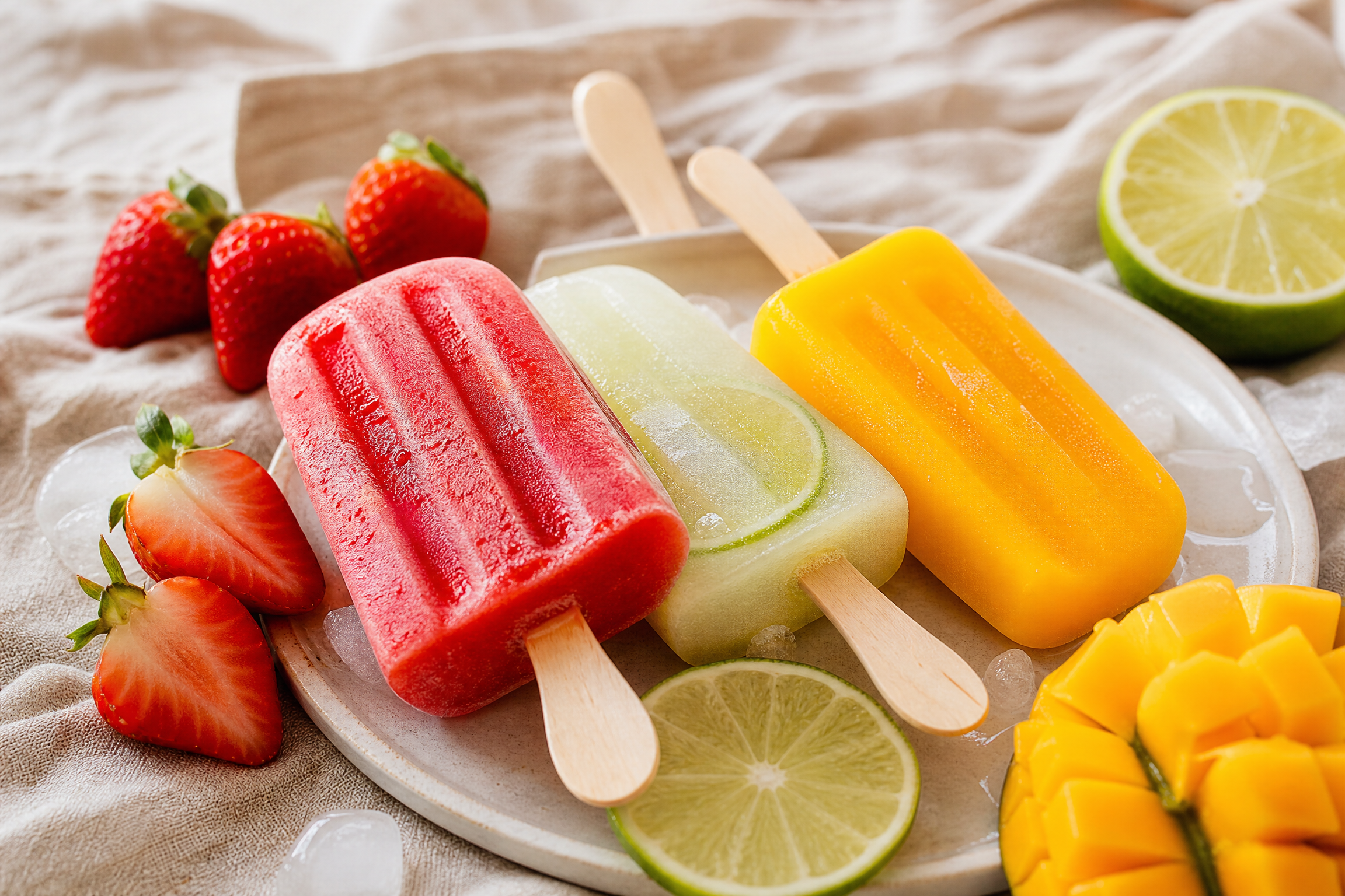 Picolés de frutas